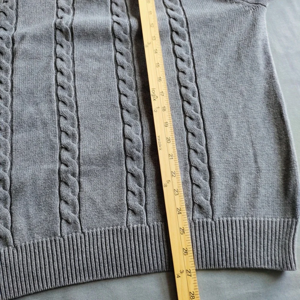 Marconi Gray Men‎ XL 1/4 Zip Cable Knit Sweater Pullover Fishing Outdoor Hunting